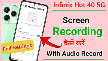 How to screen recording in Infinix Hot 40 | Infinix Hot 40 Screen Recording