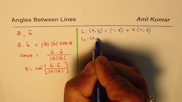 How to Find Angle Between Lines in Vector Form