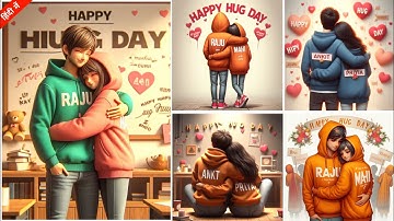 Hug Day Ai Photo Editing | Hug Day Ai Image Generator | Happy Hug Day Name Video Editing - Bing Ai