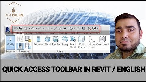 QUICK ACCESS TOOLBAR IN REVIT / QAT BAR / BIM / ENGLISH