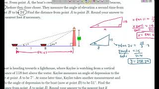 DeltaMath Level 2 Trig Word Problems