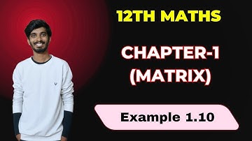 12th Maths|Chapter-1|Example 1.10|Solution|Applications of Matrices and determinants|MCP masters