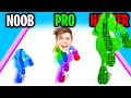 Can We Go NOOB vs PRO vs HACKER In JELLY CLASH 3D!? (ALL LEVELS!!)