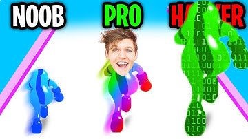 Can We Go NOOB vs PRO vs HACKER In JELLY CLASH 3D!? (ALL LEVELS!!)