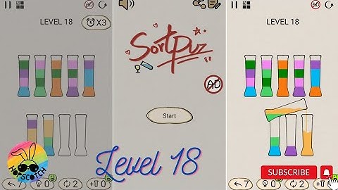 SortPuz Level 18 | Relaxing game - Water Sort Puzzle | Brain Games #braingames #waterpuzzle #sortpuz