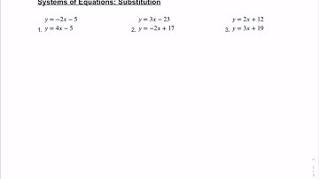 Systems of Equations: Substitution Method (1 of 3)