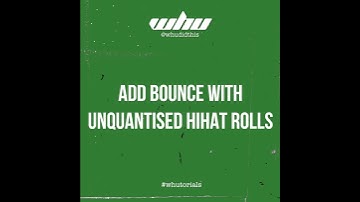 Adding BOUNCE to your beats with unquantized hi-hat rolls