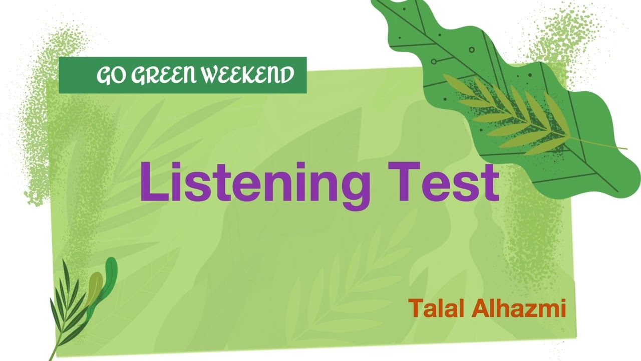 Go Green Weekend Event — Transcript