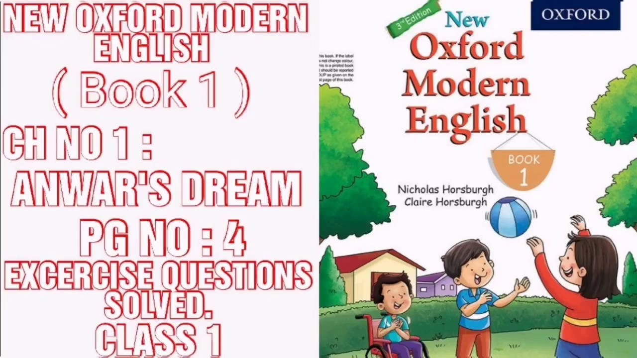 NEW OXFORD MODERN ENGLISH BOOK 1 CLASS 1 CH NO 1 PG NO 4 EXCERCISE