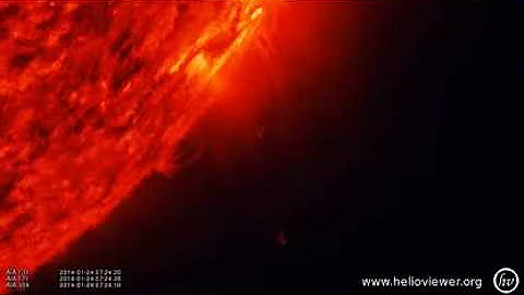 AIA 131/171/304 (2014-01-24 05:35:47 - 2014-01-24 08:33:47 UTC)