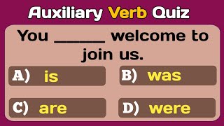 To be verb | Auxiliary verb quiz | English grammar quiz #part 3