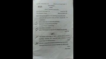 B.ED JAMMU UNIVERSITY II SEM EDUCATIONAL TECHNOLOGY AND ICT 2025 PAPER