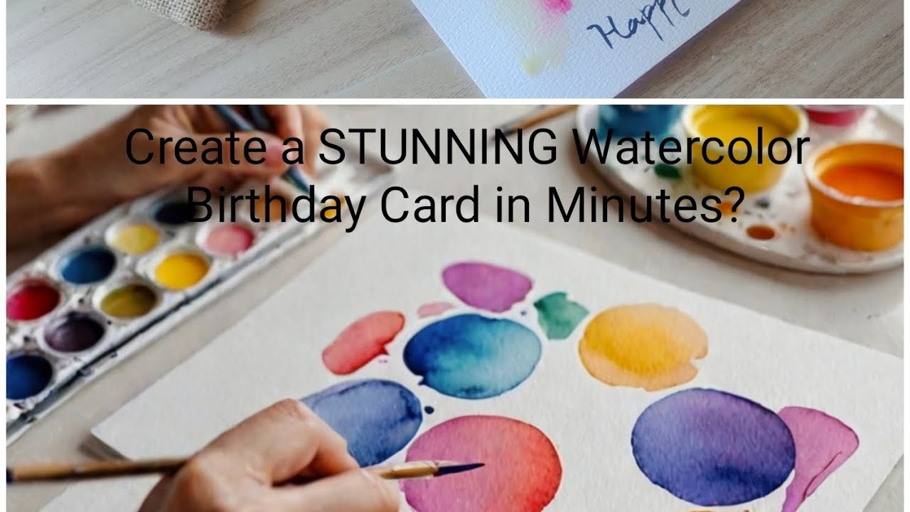 Create a STUNNING Watercolor Birthday Card in Minutes - YouTube