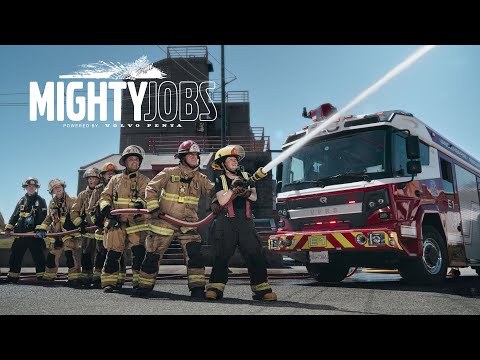The RTX firetruck, powered by Volvo Penta, turns heads and tight corners | Mighty Jobs Episode 14
