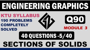 Q90| Sections of Solids| Engineering Graphics| KTU Syllabus |BE110/EST110| Graphicszone