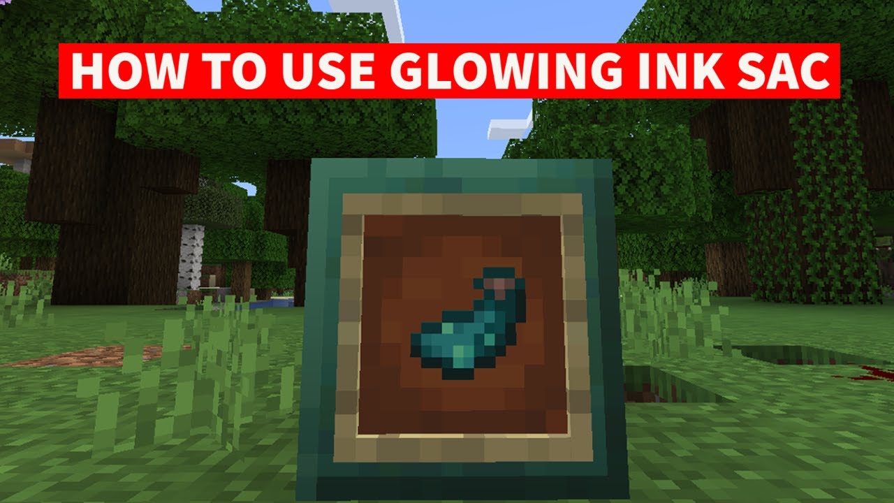 How to Use Glowing Ink Sac in Minecraft - YouTube