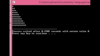 Learn C language Part  15 Print lower triangle pattern nested loop