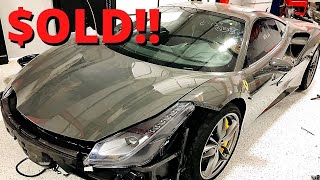 Rebuilding SALVAGE 2018 Ferrari 488!! - FINALLY SOLD IT!! [Part 4] (VIDEO #79)