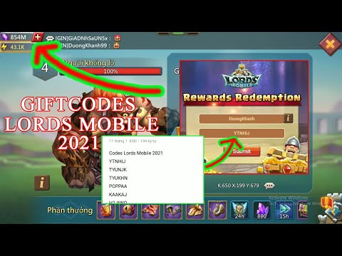 Giftcodes lords mobile 2021 | Foci