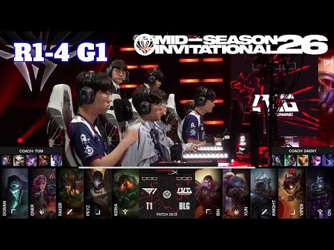 T1 vs BLG - Game 1 | Round 1 LoL MSI 2026 Main Stage | T1 vs Bilibili Gaming G1 full game