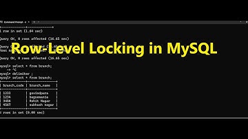 "Row-Level Locking in MySQL"