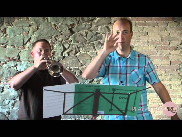 Trumpet lessons, Steenstrup teaching Vizzuttis Cascades class=