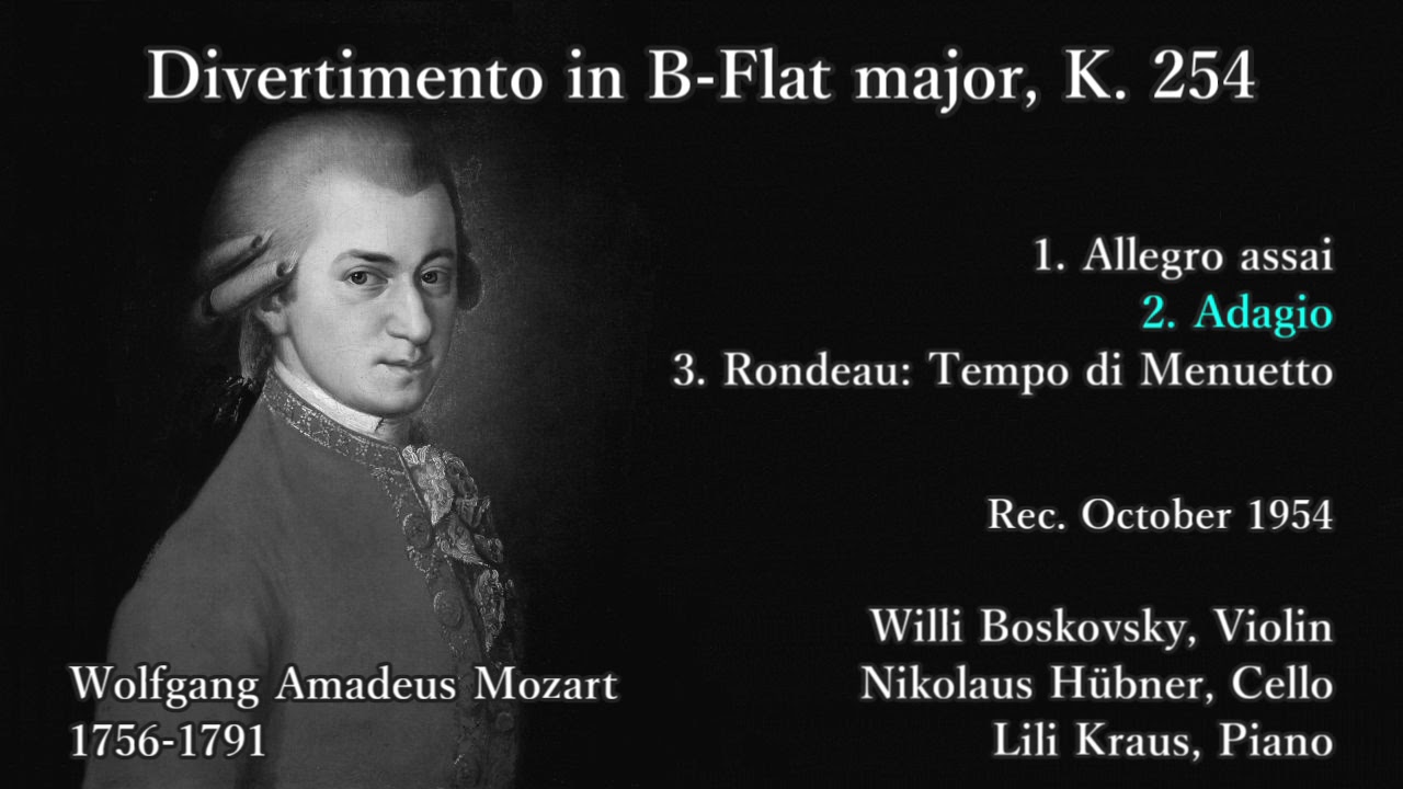 Mozart: Divertimento (K254), Boskovsky & Hübner & Kraus (1954