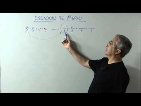 Equació de 1er grau amb fraccions ( I )