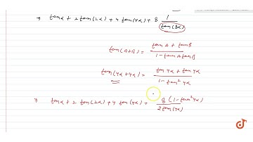 prove that : `tan(alpha)+2 tan(2alpha) +4(tan4alpha)+8cot(8alpha) = cot(alpha)`