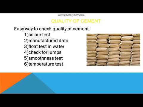 How to check Quality of cement - YouTube