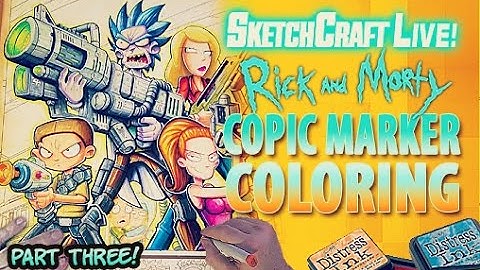 Realtime Art - Copic Coloring Rick & Morty Part 03