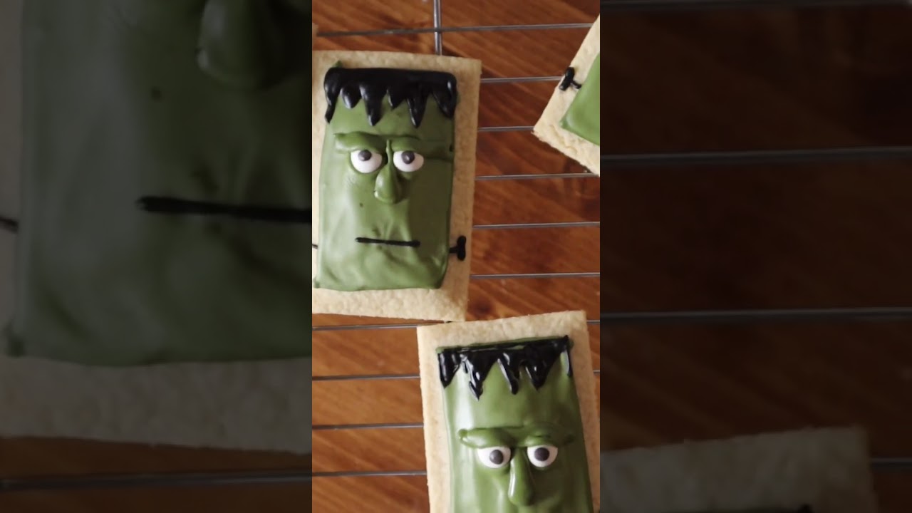 Frankenstein poptarts for Halloween