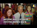 Beijing noodle restaurant celebrates US election win for Joe Biden and invites him back