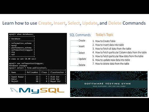 Create Table , Insert , Select, Update and Delete in SQL | MySQL commands for beginners | 2022 |