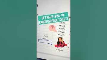 Solved! Get Rid of Divide by Zero Error. #googlesheetstips  #digitalproducts #googlesheet