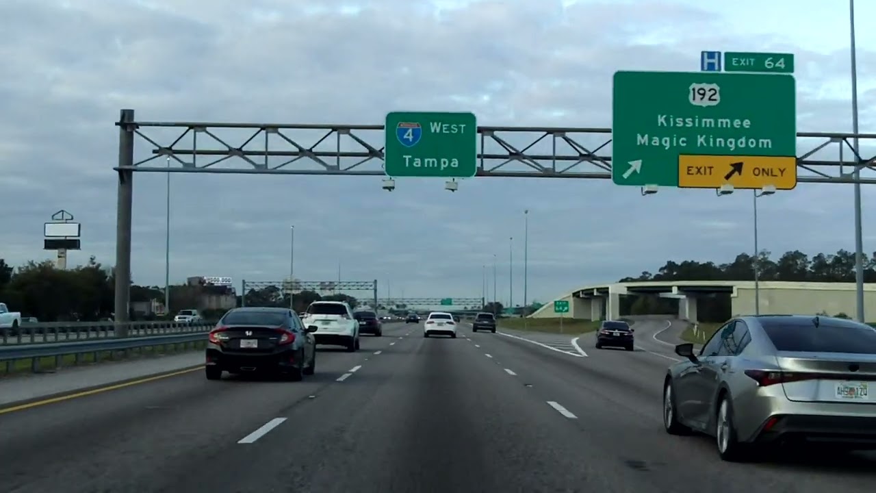Interstate 4 (Exits 72 to 60) westbound - YouTube