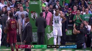 JR Smith shoves Al Horford in mid-air - scary fall! JR gets Flagrant 1