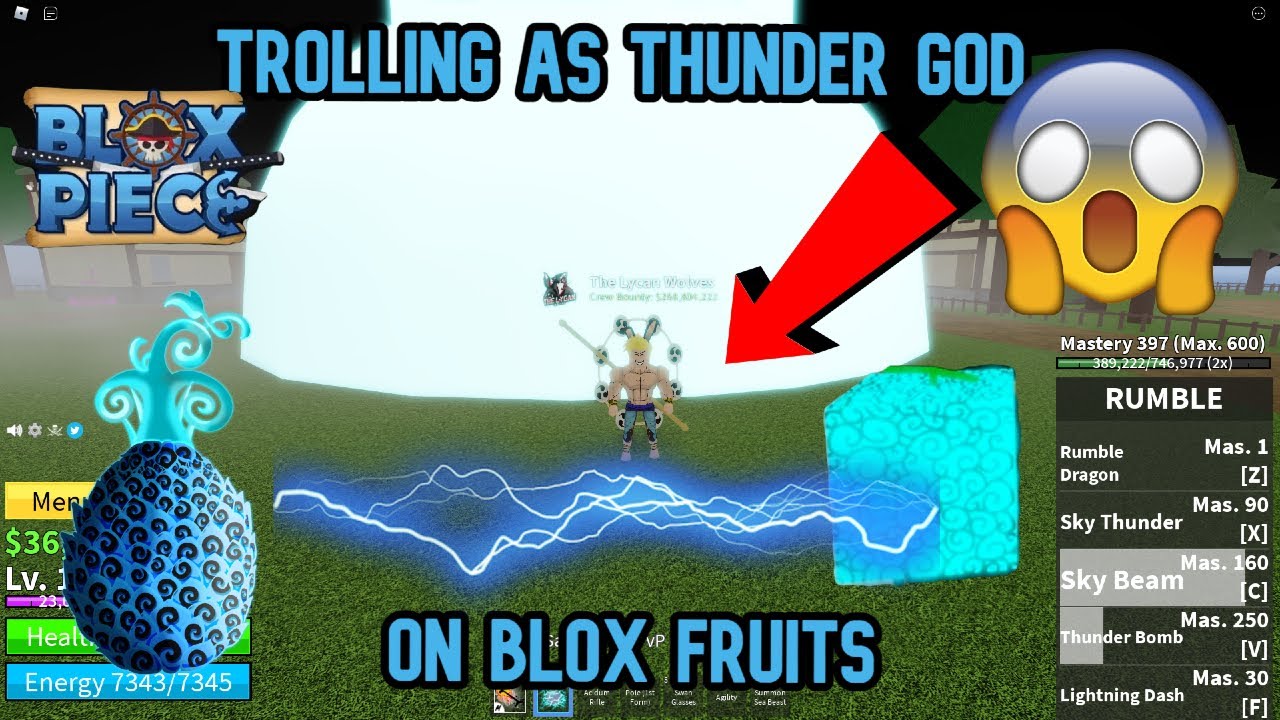 Lvl1 Noob AWAKENS RUMBLE and Pole V2(2nd form) in BLOXFRUITS