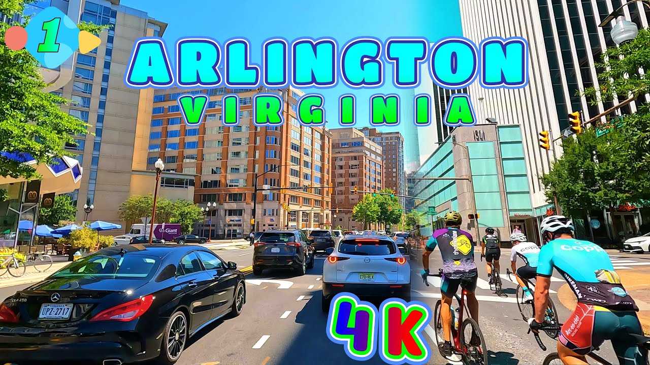 Arlington Drive in the Morning Part 1/2, Virginia USA 4K - UHD