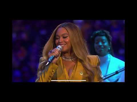 Beyonce singing at Kobe and Gianna Bryant Memorial at staple center 2/24/2020