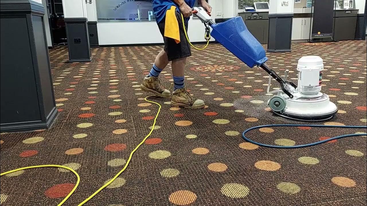 VLM DRY Carpet Cleaning with a Rotary Scrubber