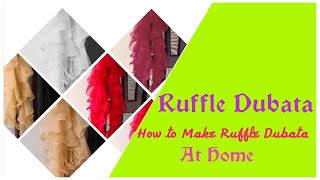 How to make ruffle dupatta at home/Designer Dupatta/ Dupatta stitching or cutting