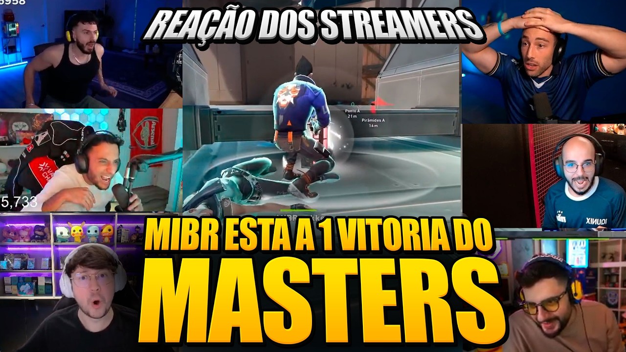 REAÇÃO DOS STREAMERS A MIBR VENCENDO A NRG E FICANDO 1 VITORIA  DO CHAMPIONS !