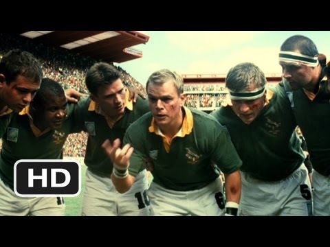 Invictus Movie Clip - watch all clips j.mp click to subscribe j.mp Francois (Matt Damon) gives the team a pep talk during the game. TM & Â© Warner Bros. (2012) Cast: Matt Damon Director: Clint Eastwood MOVIECLIPS YouTube Channel: j.mp Join our Facebook page: j.mp Follow us on Twitter: j.mp Buy Movie: amzn.to Producer: Gary Barber, Roger Birnbaum, Clint Eastwood, Morgan Freeman, Genevieve Hofmeyr, Robert Lorenz, Lori McCreary, Tim Moore, Mace Neufeld, Mark L. Rosen Screenwriter: Anthony Peckham, John Carlin Film Description: Actor Morgan Freeman portrays anti-apartheid activist and former South African president Nelson Mandela in this Clint Eastwood-helmed political drama adapted from author John Carlin's book The Human Factor: Nelson Mandela and the Game That Changed the World. Set just after the fall of apartheid and during Mandela's first term in office, The Human Factor explores how the political prisoner-turned-president used the 1995 Rugby World Cup -- which was hosted by South Africa -- as a means of bringing blacks and whites together after decades of violence and mistrust. Matt Damon co-stars in the Warner Bros. production as rugby player Francois Pienaar. invictus,"invictus clip","invictus trailer","invictus poem","invictus soundtrack","invictus part 1","matt damon","sports dramas",dramas,"dramas based on a book","dramas based on real life","political dramas","social issue dramas","roger birnbaum","mace neufeld","gary barber","tim moore","clint eastwood","lori <b>...</b>