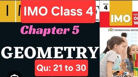 Class 4 Maths Olympiad | Chapter 5 Geometry Qu: 21 to 30| IMO class 4 #mathsolympiad #class4imo #imo