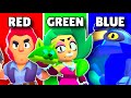 RED vs GREEN vs BLUE! Brawl Stars Color Wars!