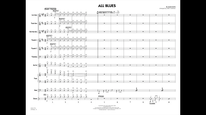 All Blues by Miles Davis/arranged by Mike Tomaro