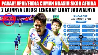 JADWAL & HASIL SINGAPORE OPEN 2022 APRI/FADIA MENANG TERLALU MUDAH screenshot 5