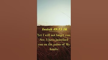 Thumbnail of God will never forget you...