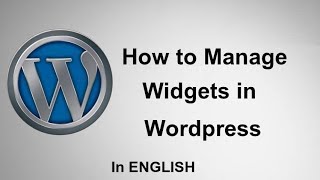 How to Manage Widgets in wordpress (ENGLISH)